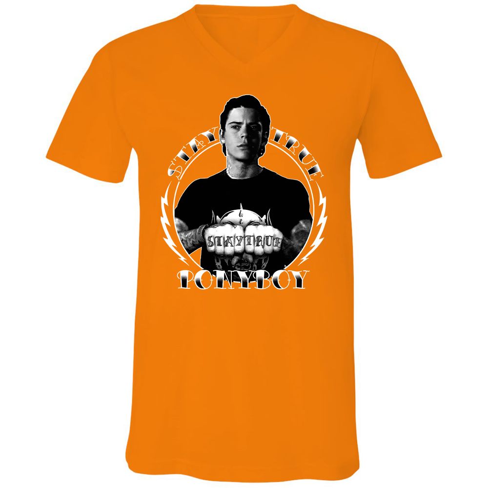 Unisex V-Neck T-Shirt - VDPX45DT - Orange - 11