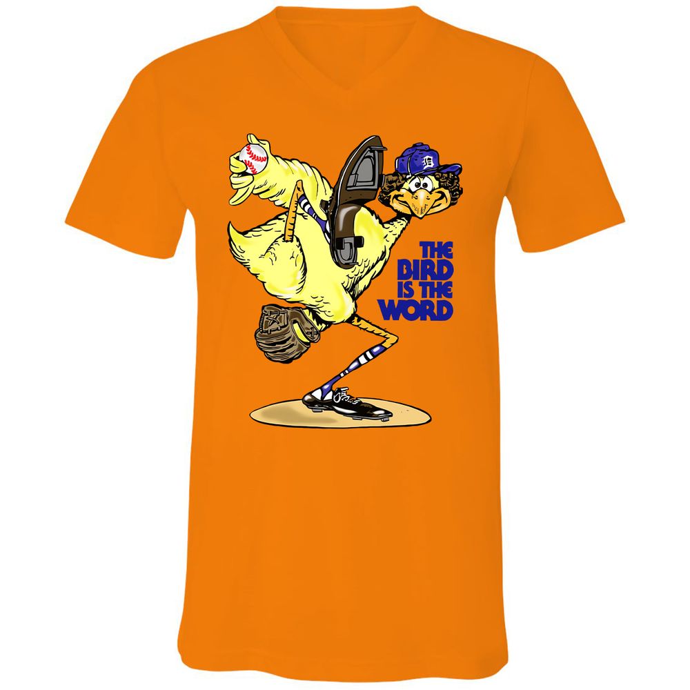 Unisex V-Neck T-Shirt - J4L6C18M - Orange - 11