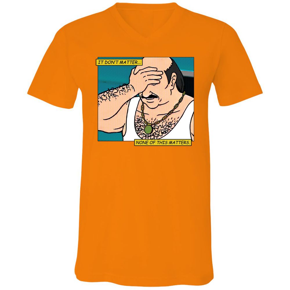 Unisex V-Neck T-Shirt - T9ZCHEDZ - Orange - 11