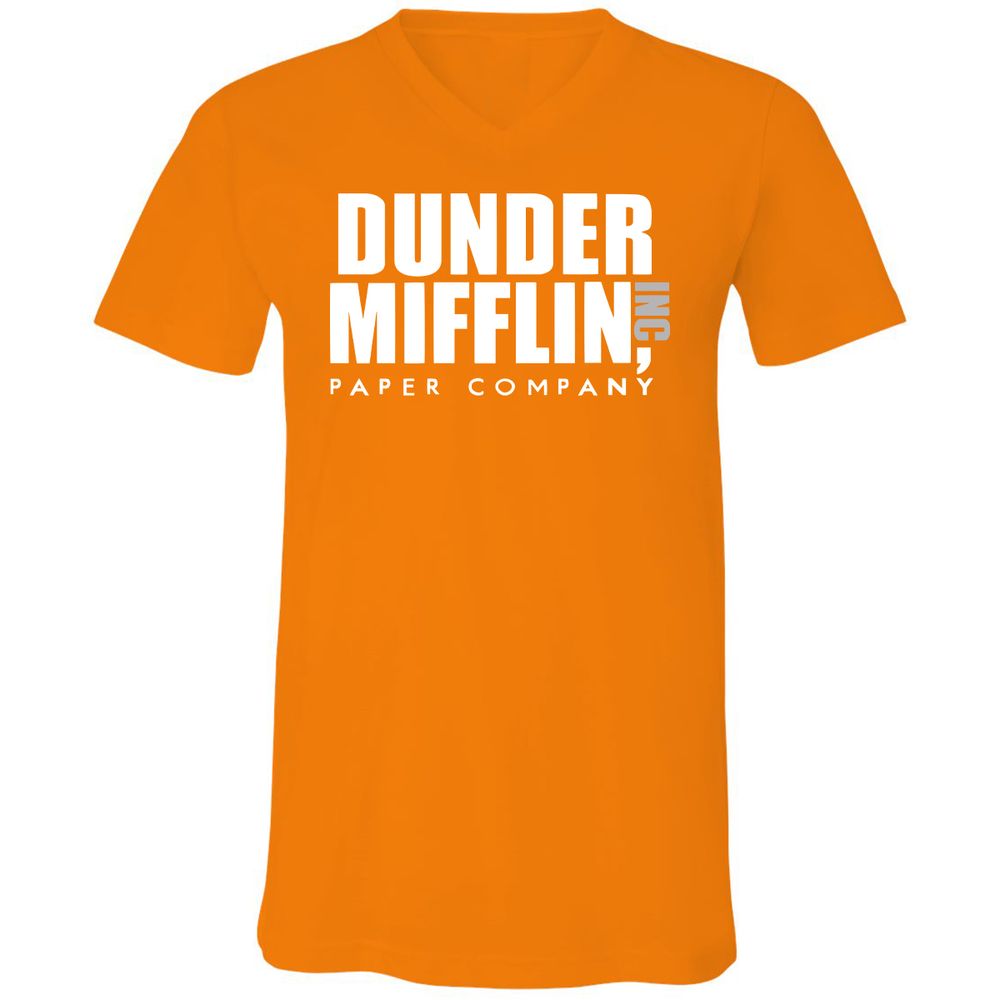 Unisex V-Neck T-Shirt - 69Q1TDTU - Orange - 11