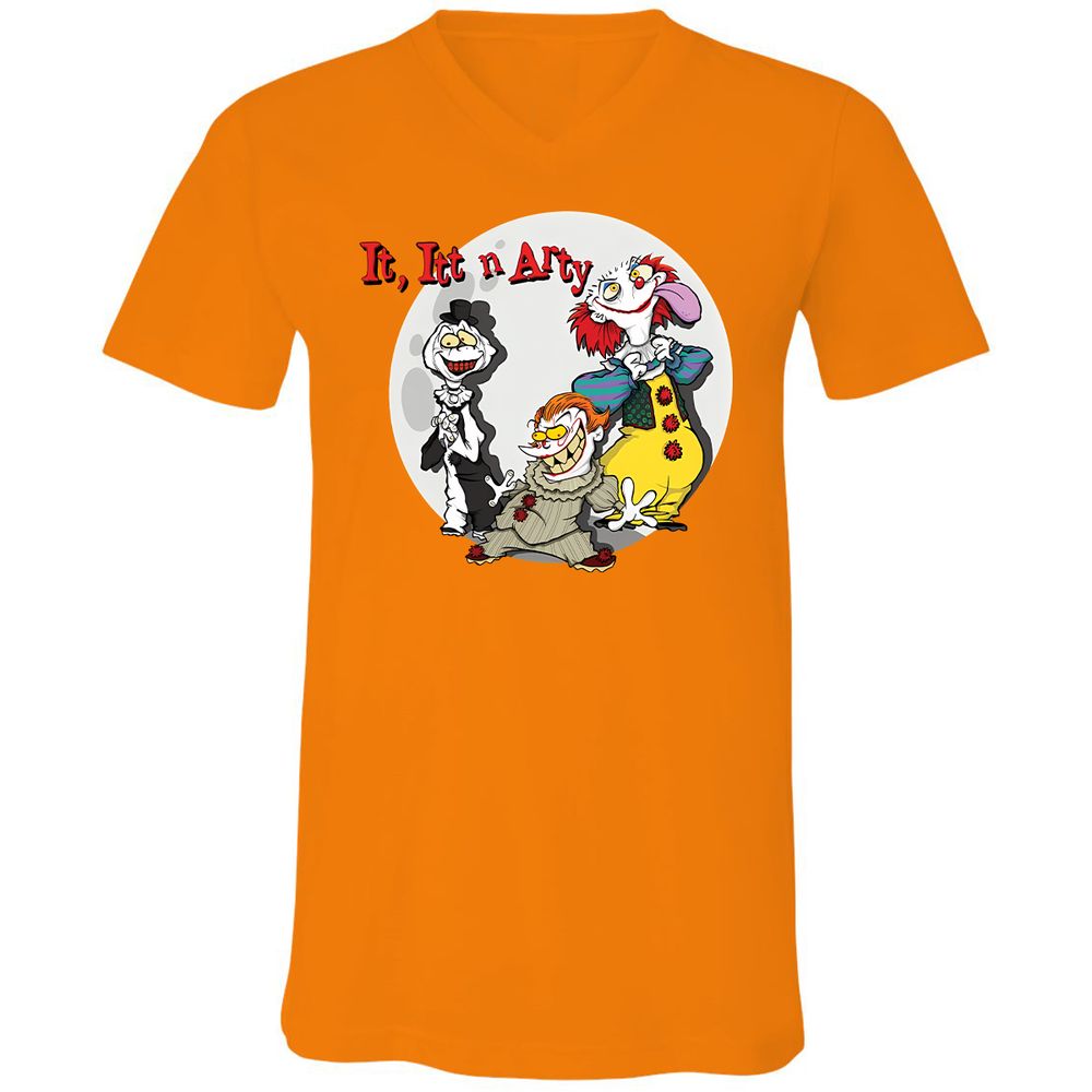 Unisex V-Neck T-Shirt - 2QXVT9FX - Orange - 11