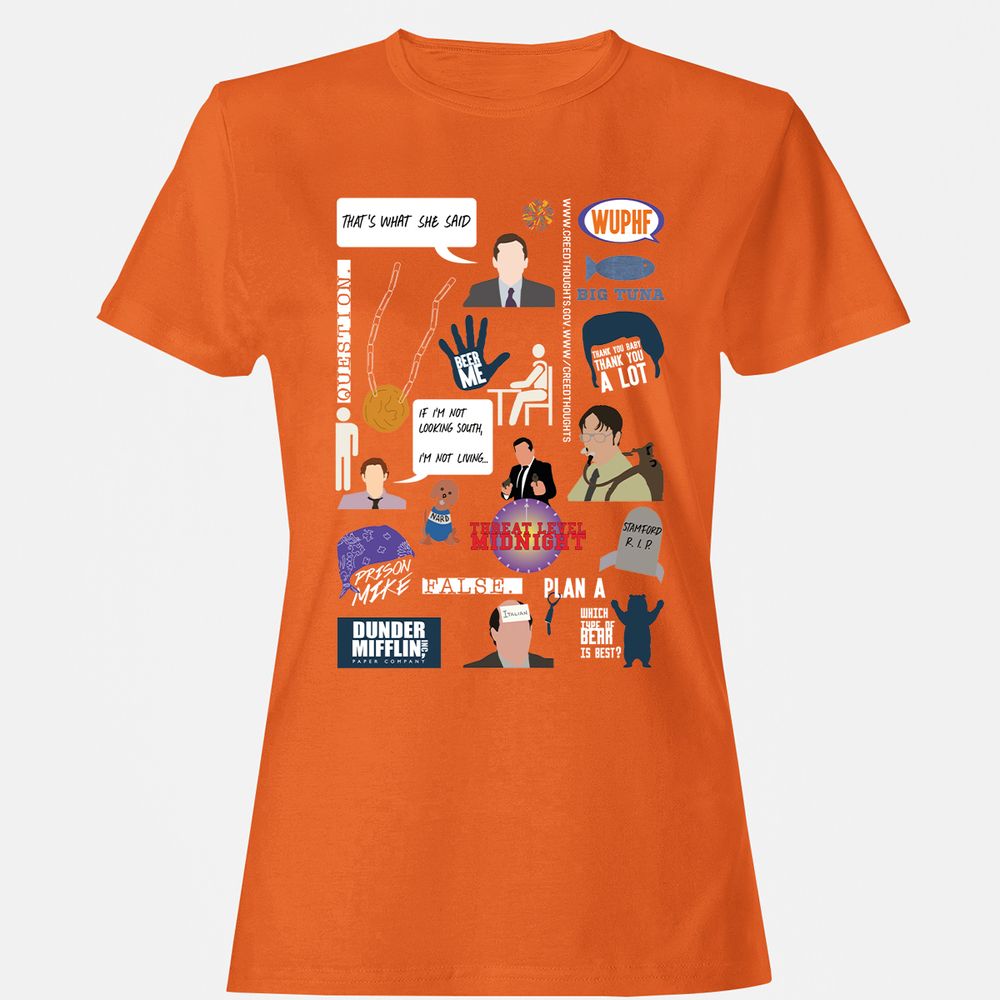 Women's T-Shirt - V92AYCAF - Orange - 11