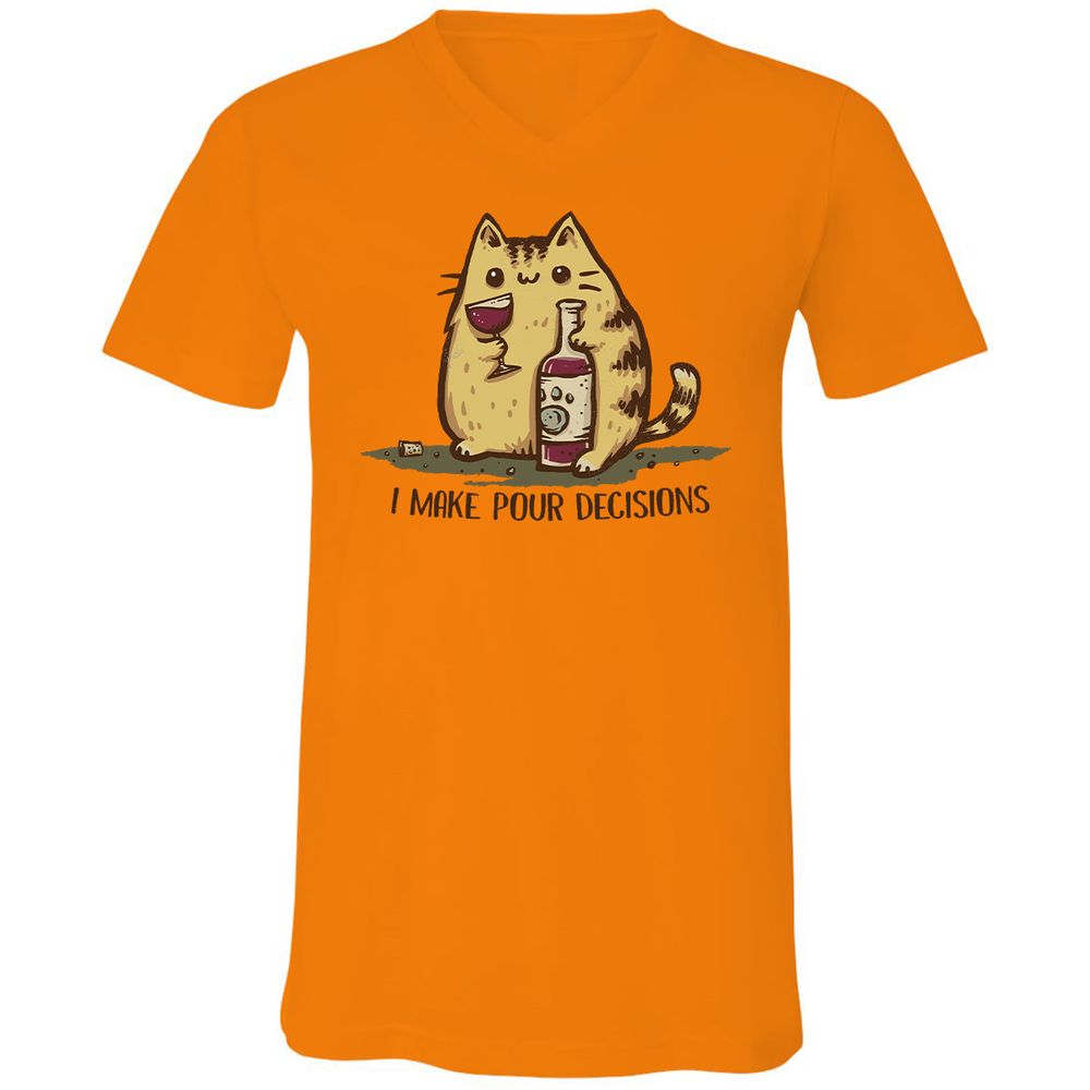 Unisex V-Neck T-Shirt - VJA8V4SL - Orange - 11