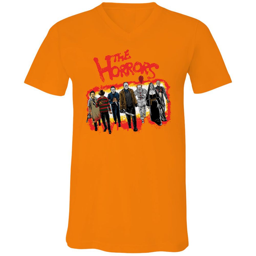 Unisex V-Neck T-Shirt - A8M44RH5 - Orange - 11