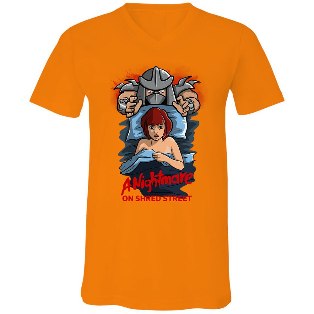 Unisex V-Neck T-Shirt - QJRTN22J - Orange - 11