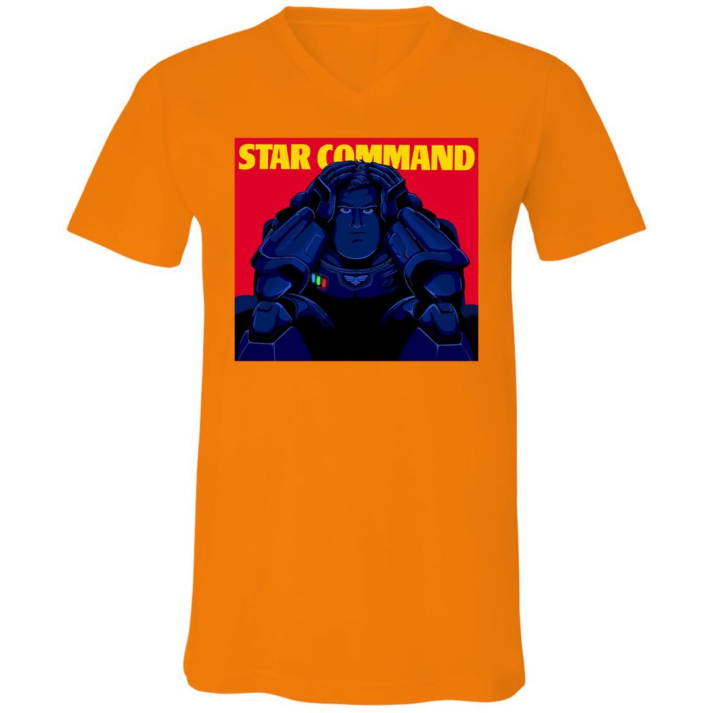 Unisex V-Neck T-Shirt - L4BCG3JN - Orange - 11