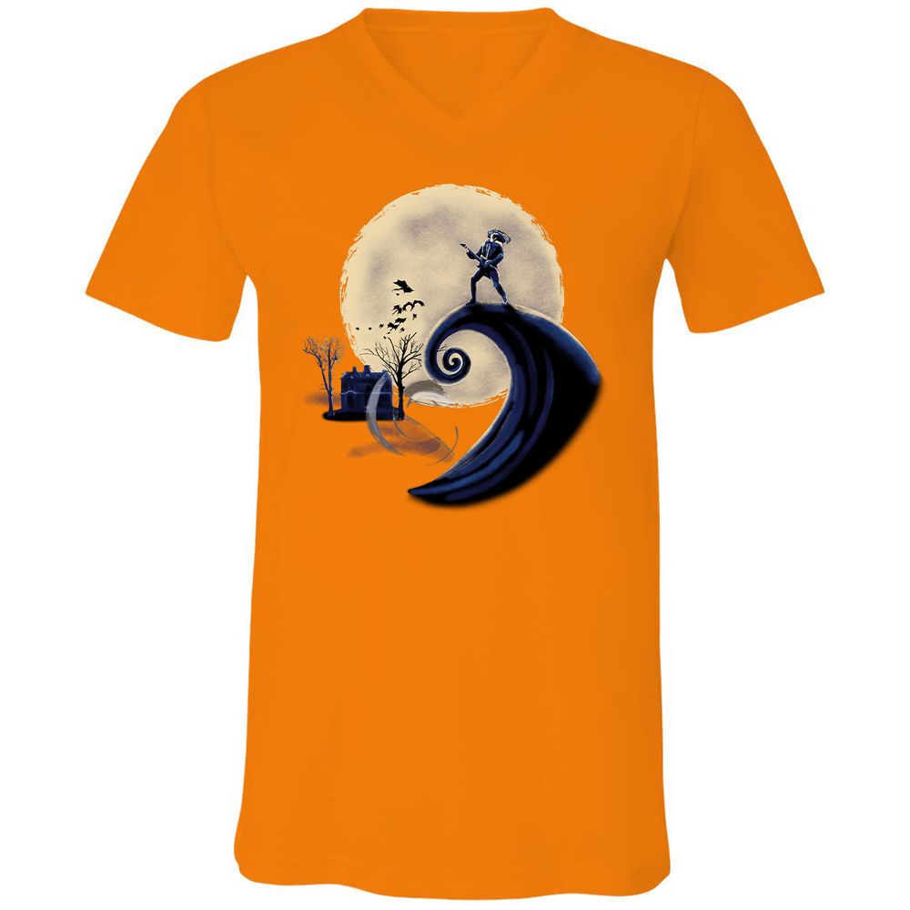 Unisex V-Neck T-Shirt - KJ6LR76A - Orange - 11
