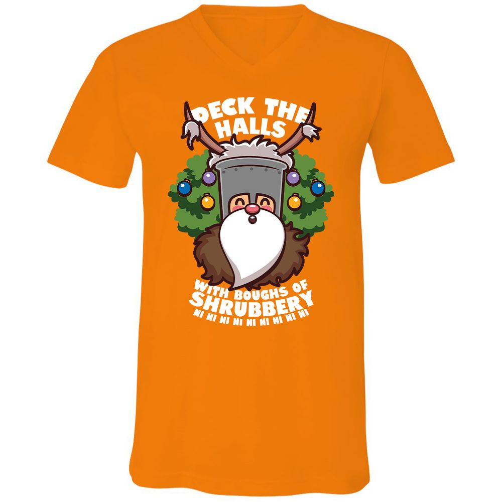 Unisex V-Neck T-Shirt - VH6CRDFF - Orange - 11