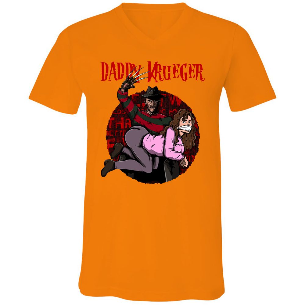 Unisex V-Neck T-Shirt - YPP7BFRF - Orange - 11