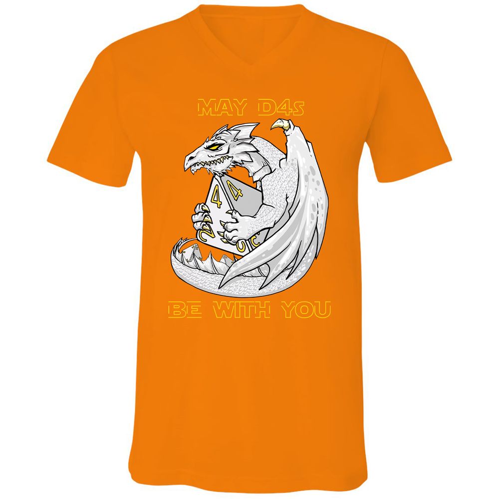 Unisex V-Neck T-Shirt - 7BRAARNN - Orange - 11