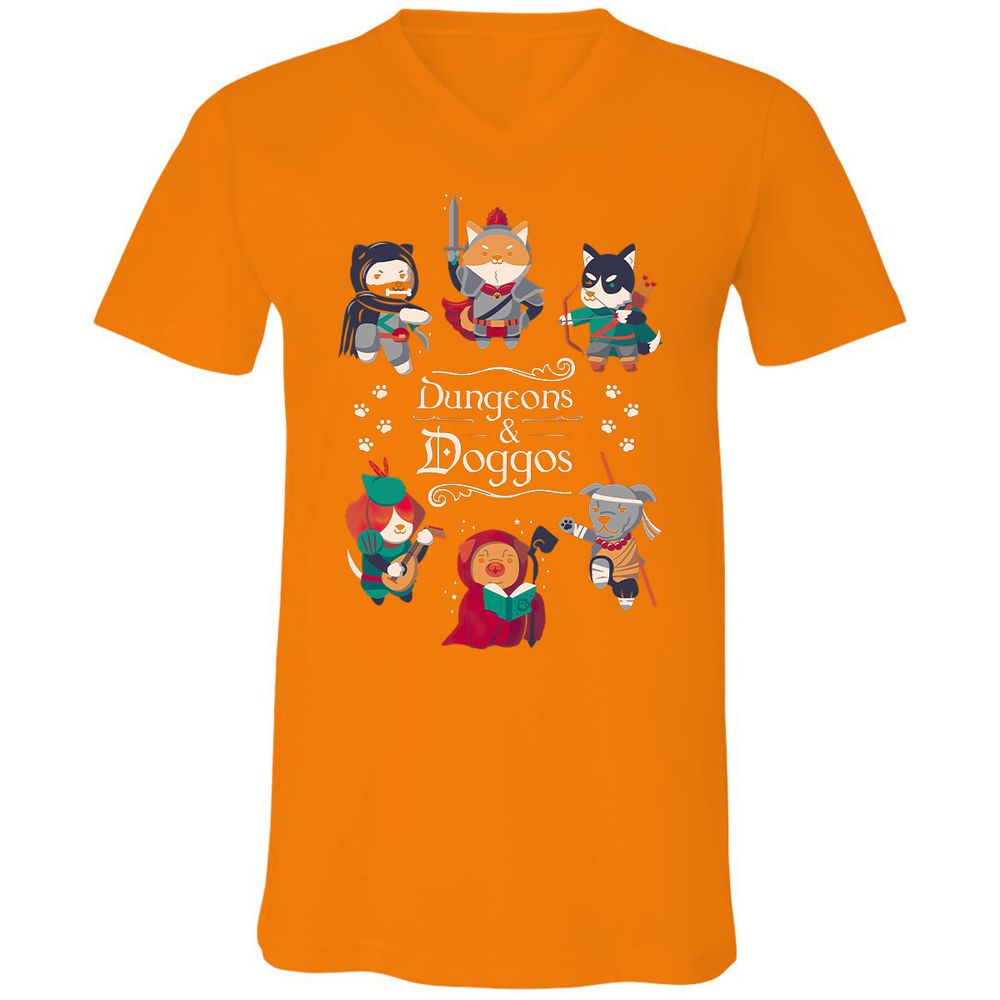 Unisex V-Neck T-Shirt - B15PUEVC - Orange - 11