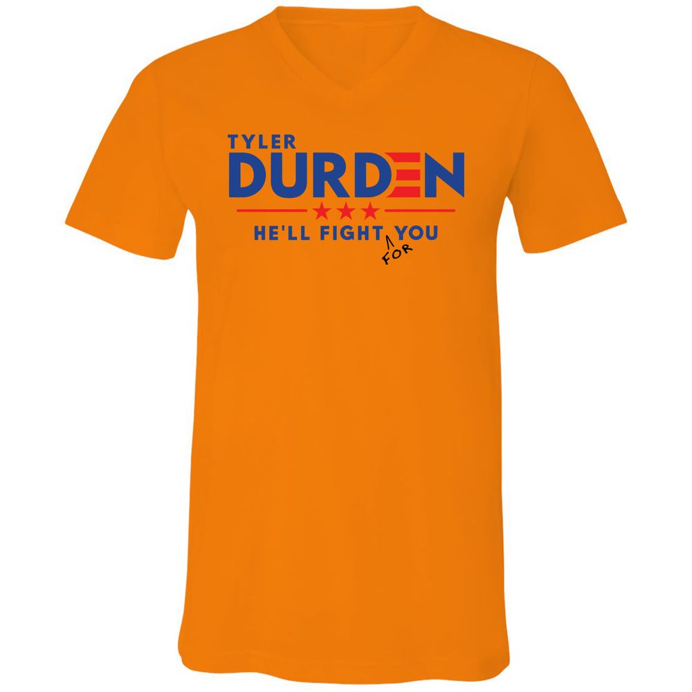 Unisex V-Neck T-Shirt - H411PVEZ - Orange - 11