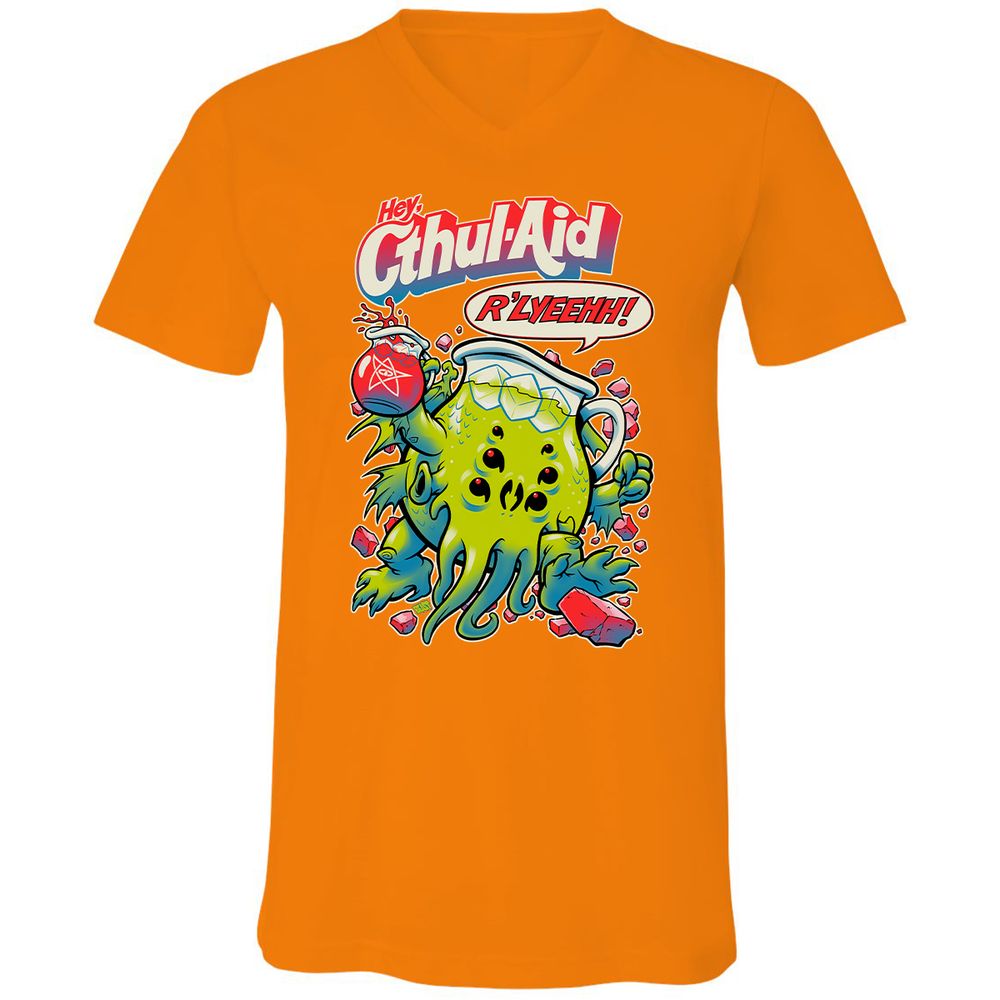 Unisex V-Neck T-Shirt - DKPARPGC - Orange - 11