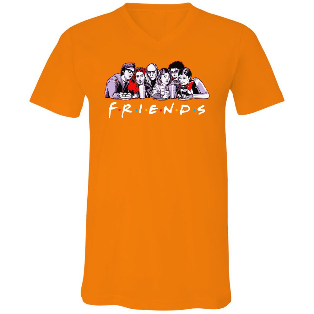 Unisex V-Neck T-Shirt - 3MB9EX6V - Orange - 11