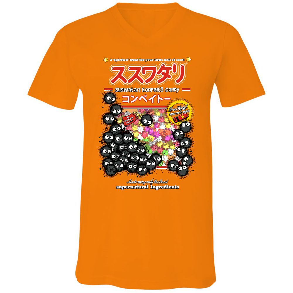 Unisex V-Neck T-Shirt - ZXHU5ZQF - Orange - 11