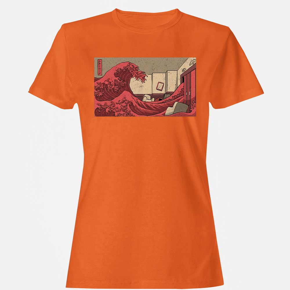 Women's T-Shirt - QAE655DL - Orange - 11
