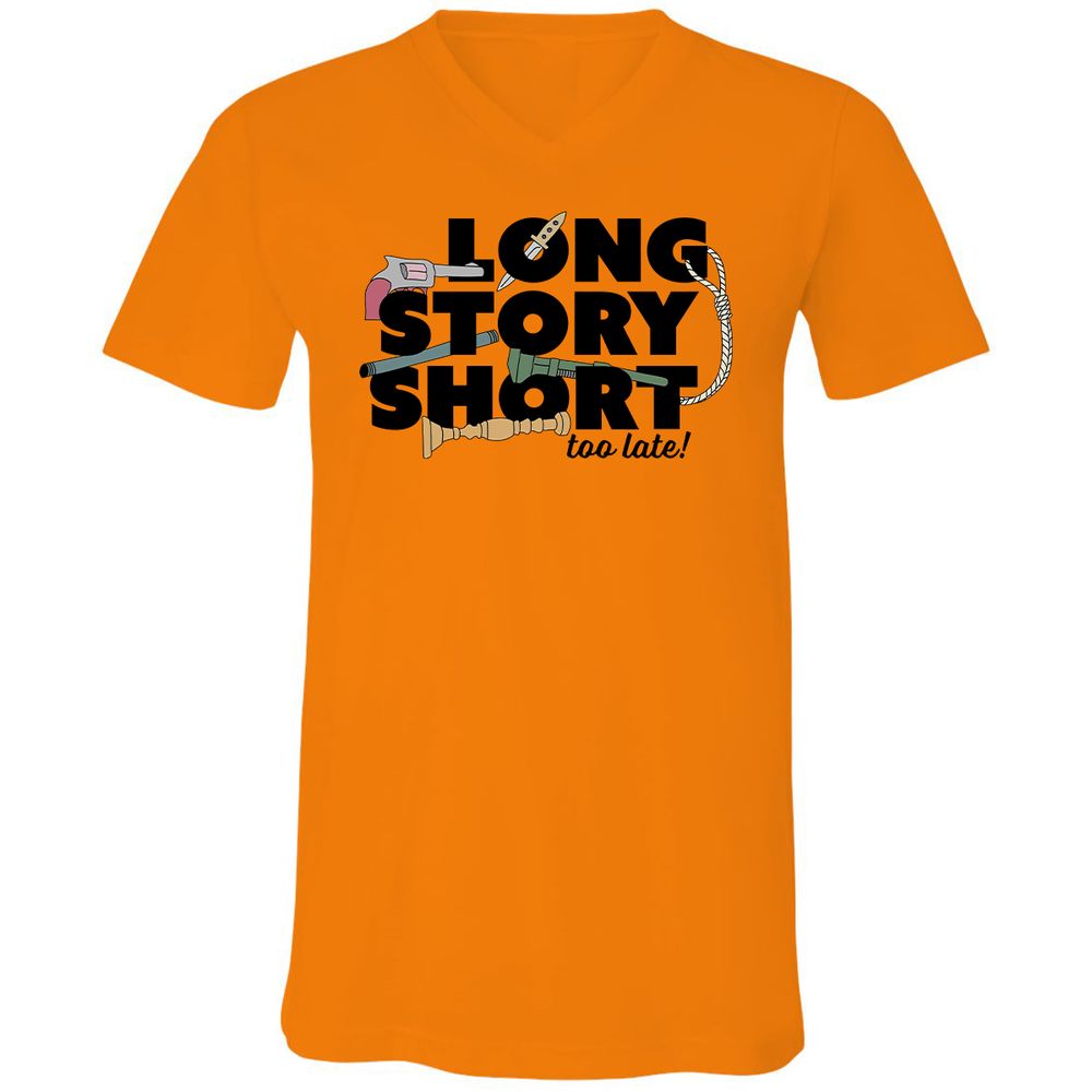 Unisex V-Neck T-Shirt - 11D8ZMA8 - Orange - 11