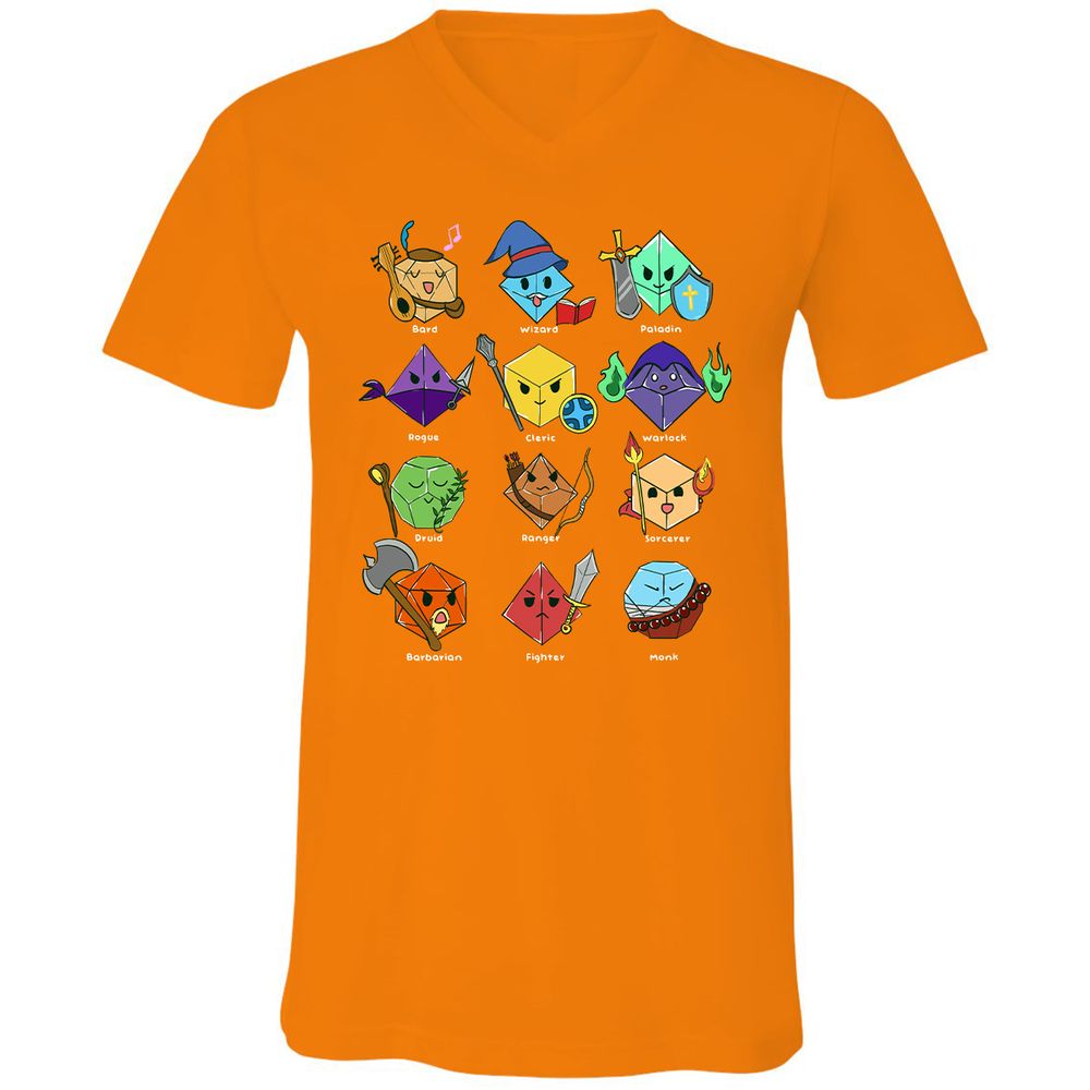 Unisex V-Neck T-Shirt - GD4BP48Y - Orange - 11