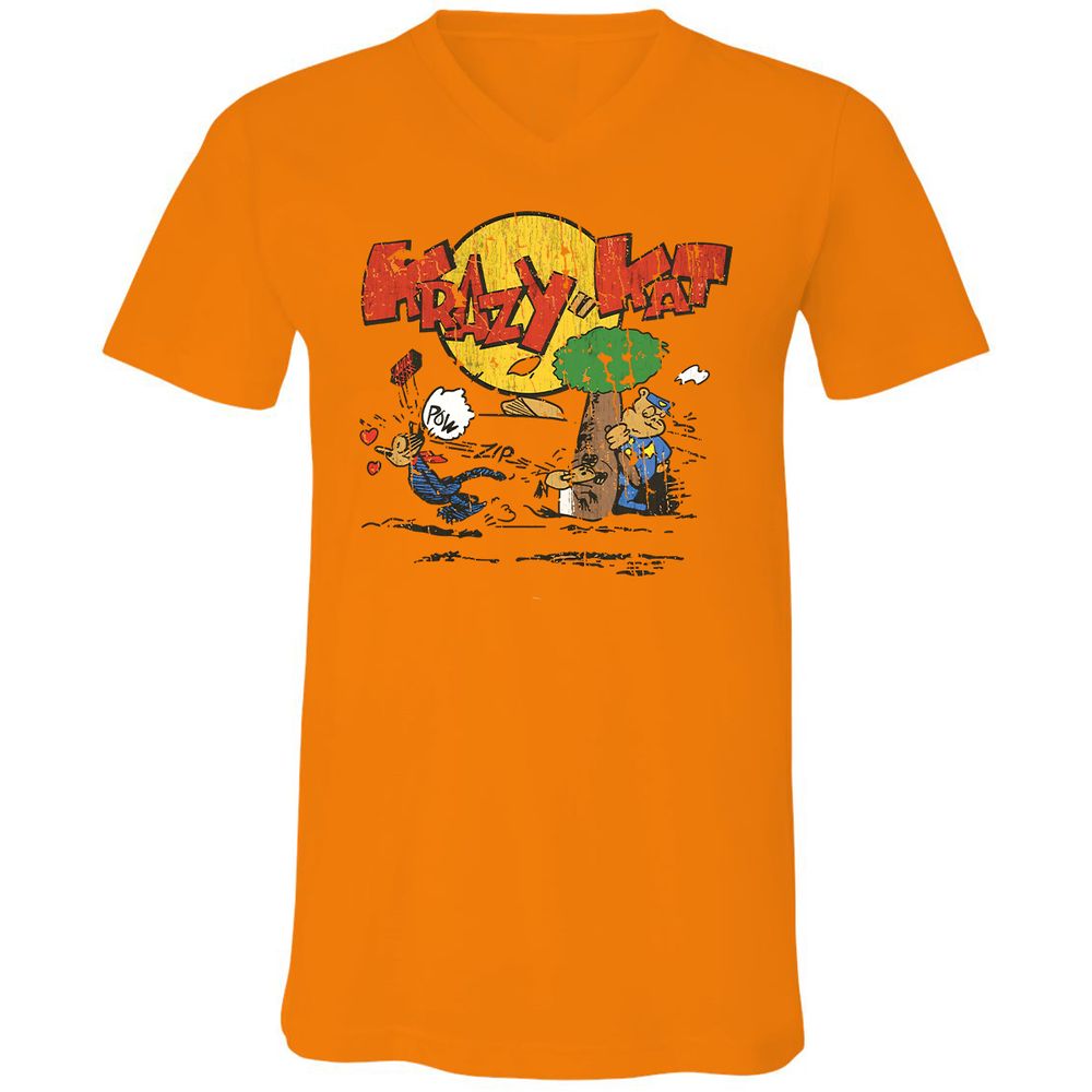 Unisex V-Neck T-Shirt - VGVMMZ24 - Orange - 11