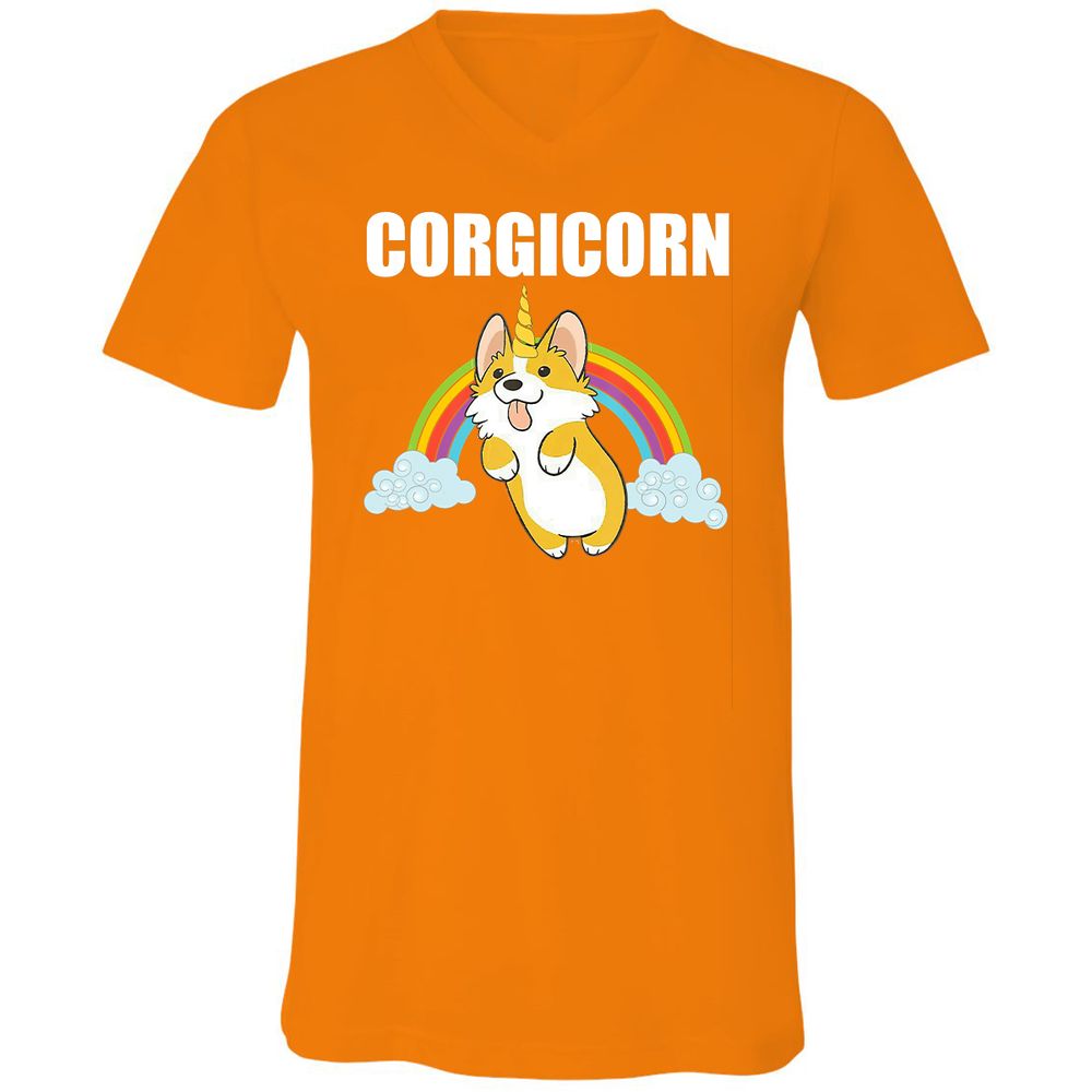 Unisex V-Neck T-Shirt - A6K9J5AZ - Orange - 11