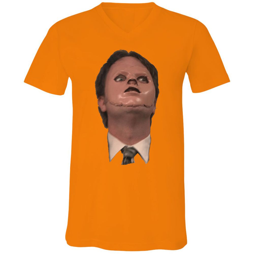 Unisex V-Neck T-Shirt - 35EXWUGY - Orange - 11