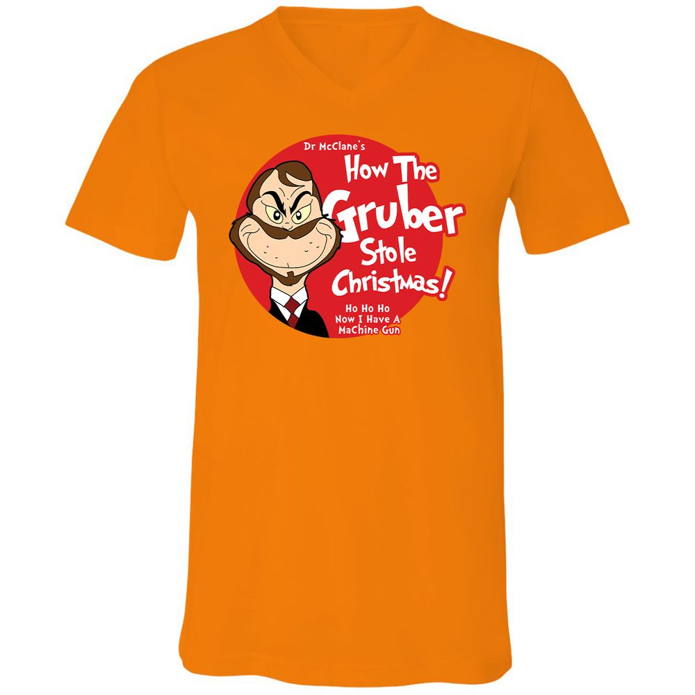 Unisex V-Neck T-Shirt - ZLUMUMQL - Orange - 11