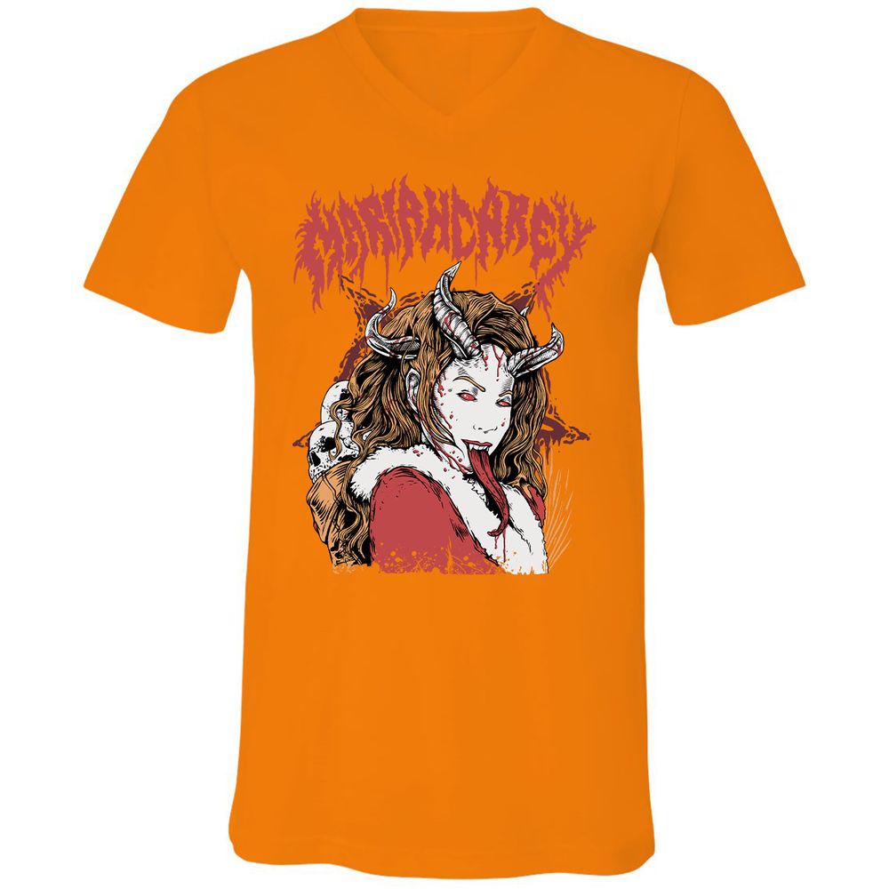 Unisex V-Neck T-Shirt - GHM9T5Z1 - Orange - 11