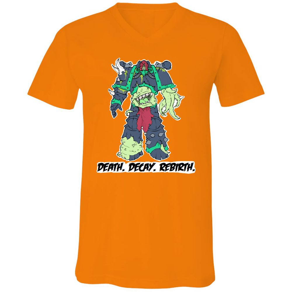 Unisex V-Neck T-Shirt - USC86S7Q - Orange - 11