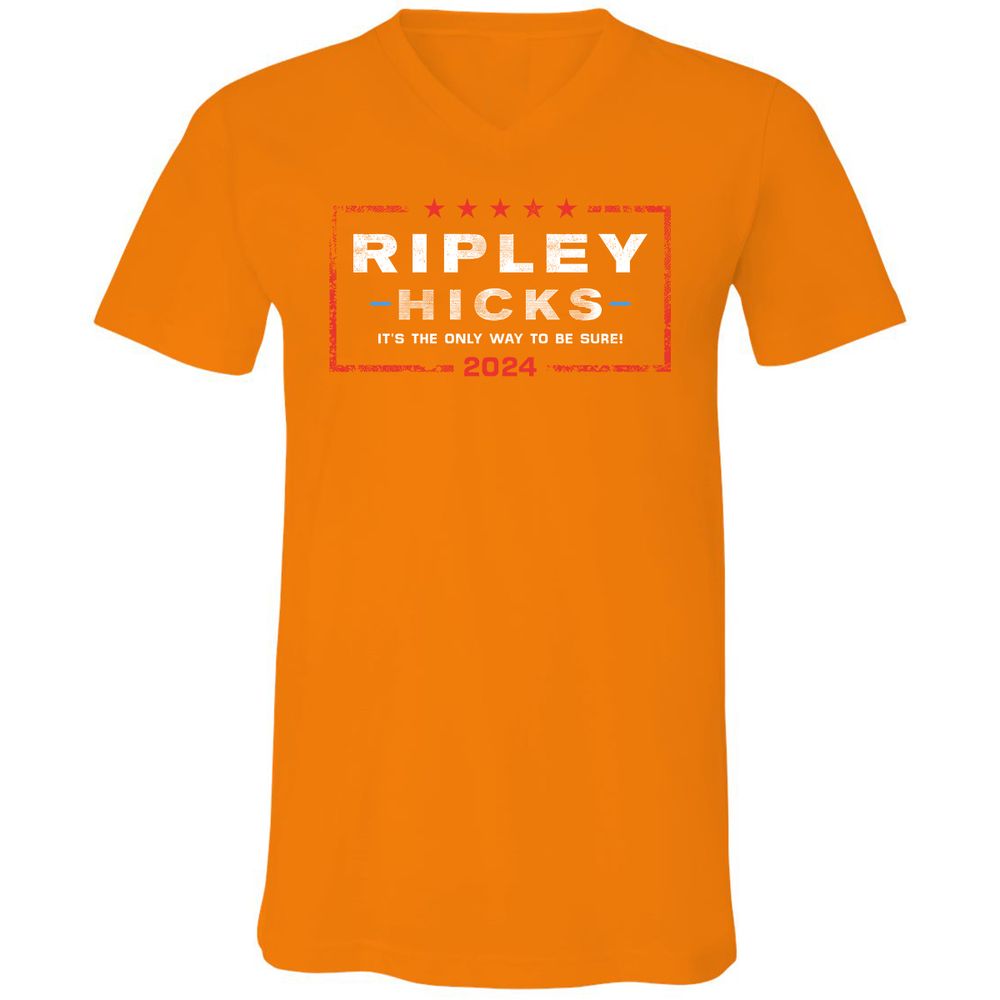 Unisex V-Neck T-Shirt - UP4Y1Q63 - Orange - 11