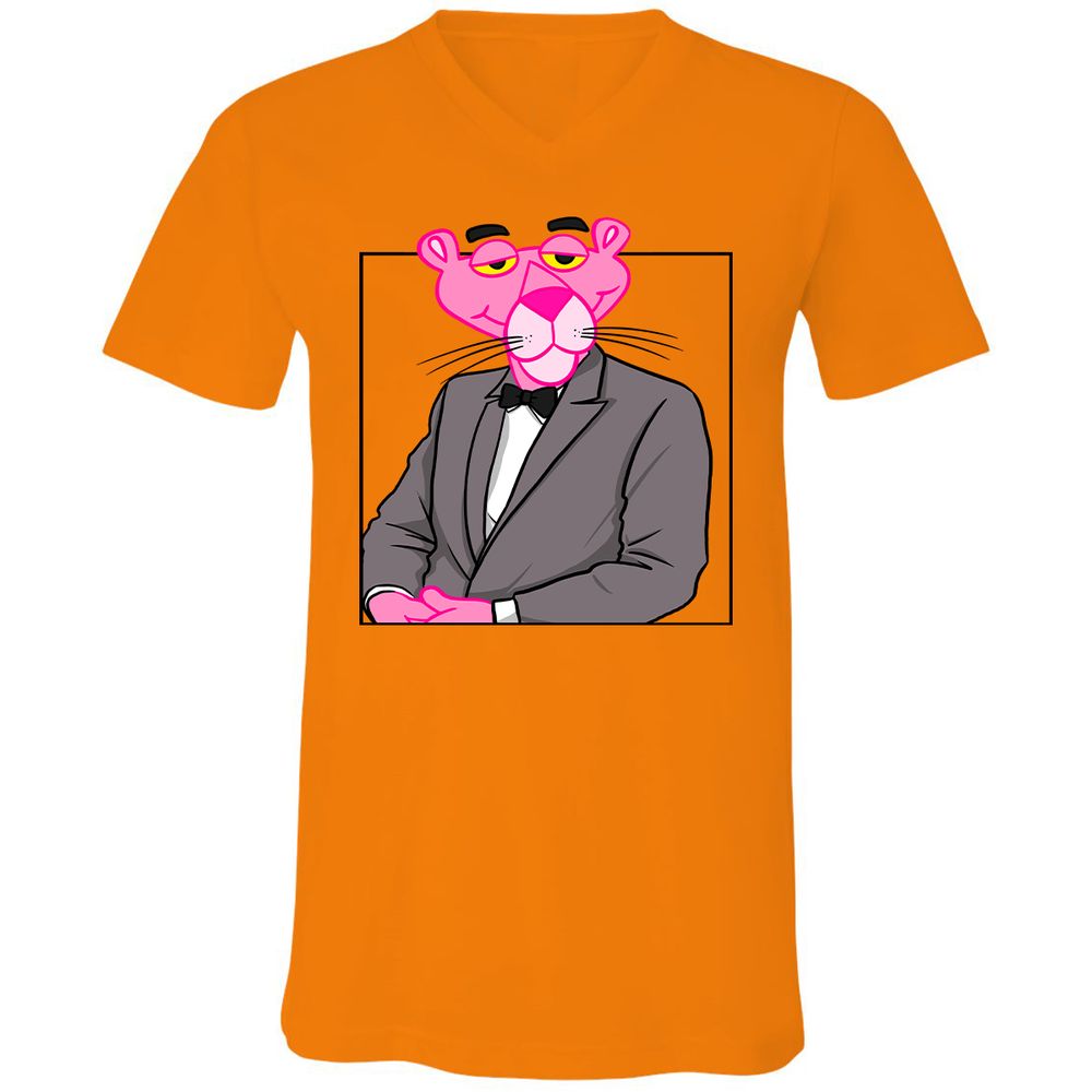 Unisex V-Neck T-Shirt - X4J3432J - Orange - 11