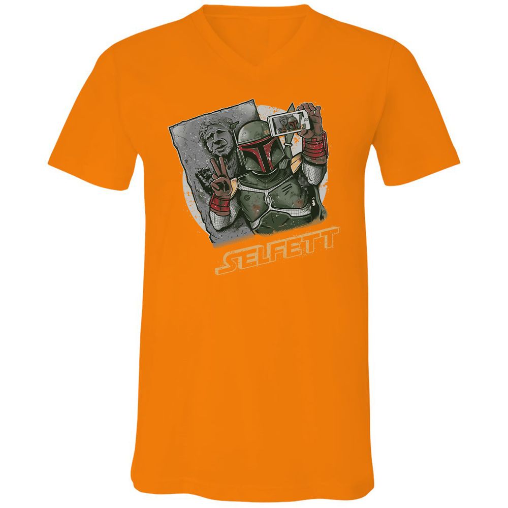 Unisex V-Neck T-Shirt - B76PHC24 - Orange - 11