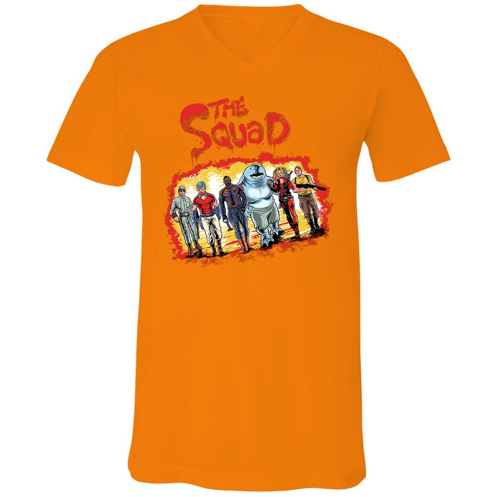 Unisex V-Neck T-Shirt - YGLSYGCN - Orange - 11