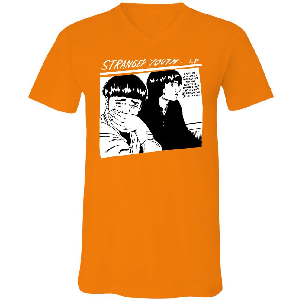 Unisex V-Neck T-Shirt - 7R3H5595 - Orange - 11