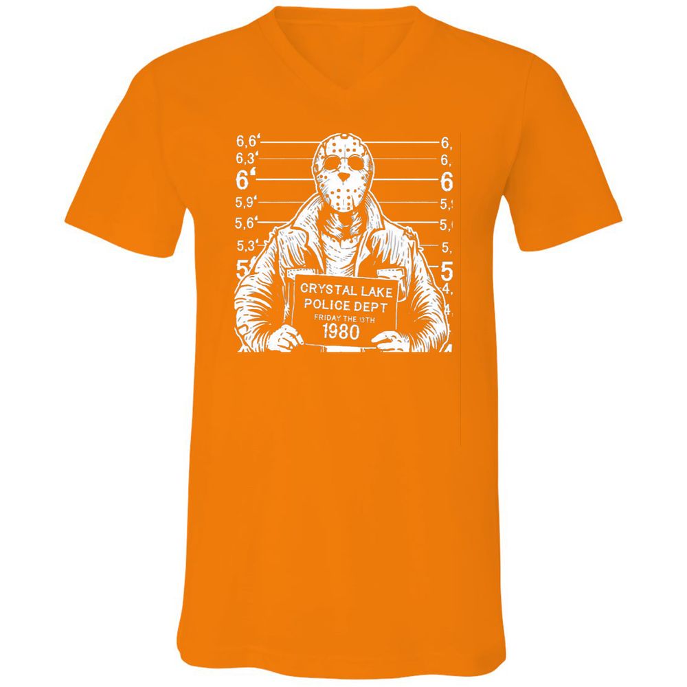 Unisex V-Neck T-Shirt - UU18CLA6 - Orange - 11