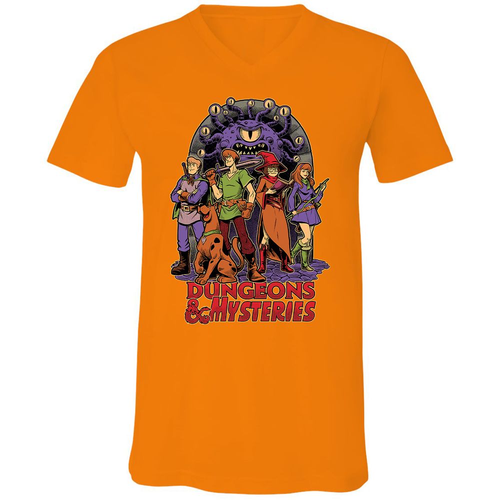 Unisex V-Neck T-Shirt - 8NA6RN17 - Orange - 11