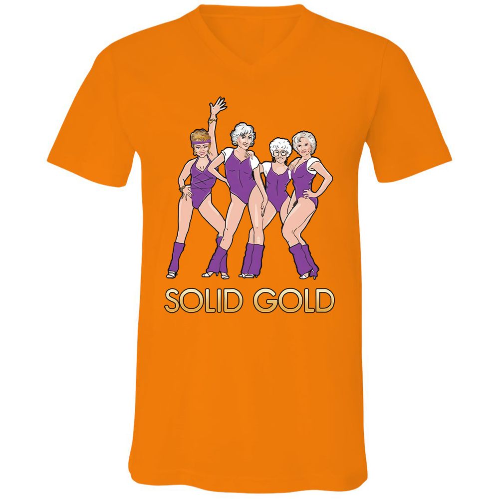 Unisex V-Neck T-Shirt - KHUTTVYX - Orange - 11