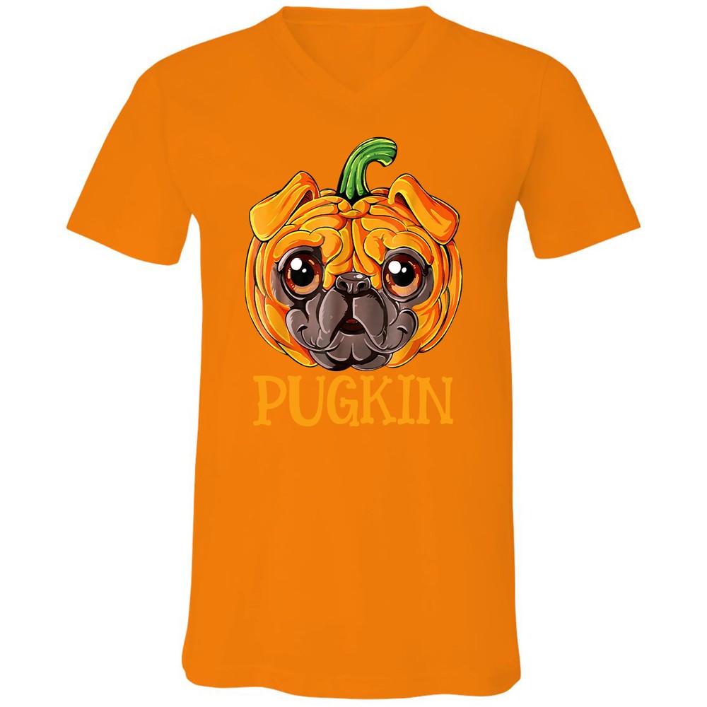Unisex V-Neck T-Shirt - ZB14U9DA - Orange - 11