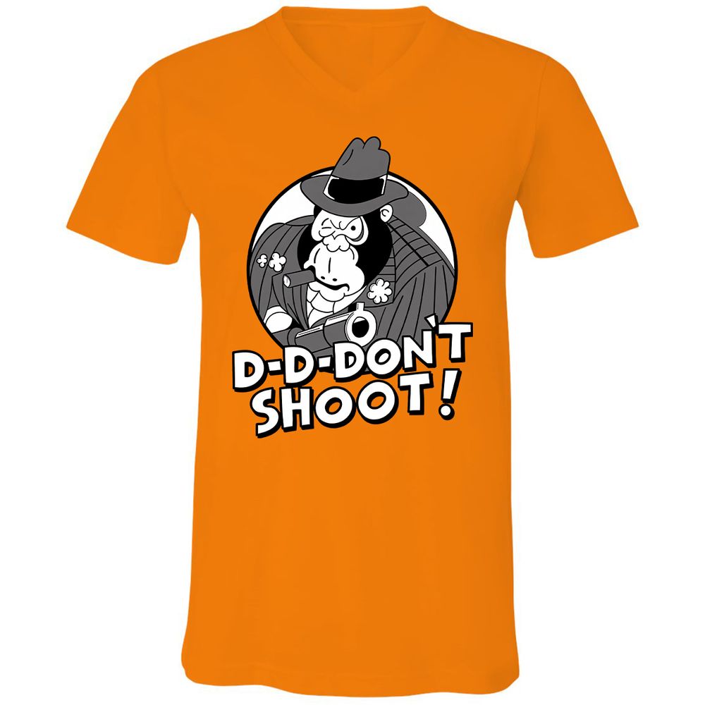 Unisex V-Neck T-Shirt - 822R21XH - Orange - 11