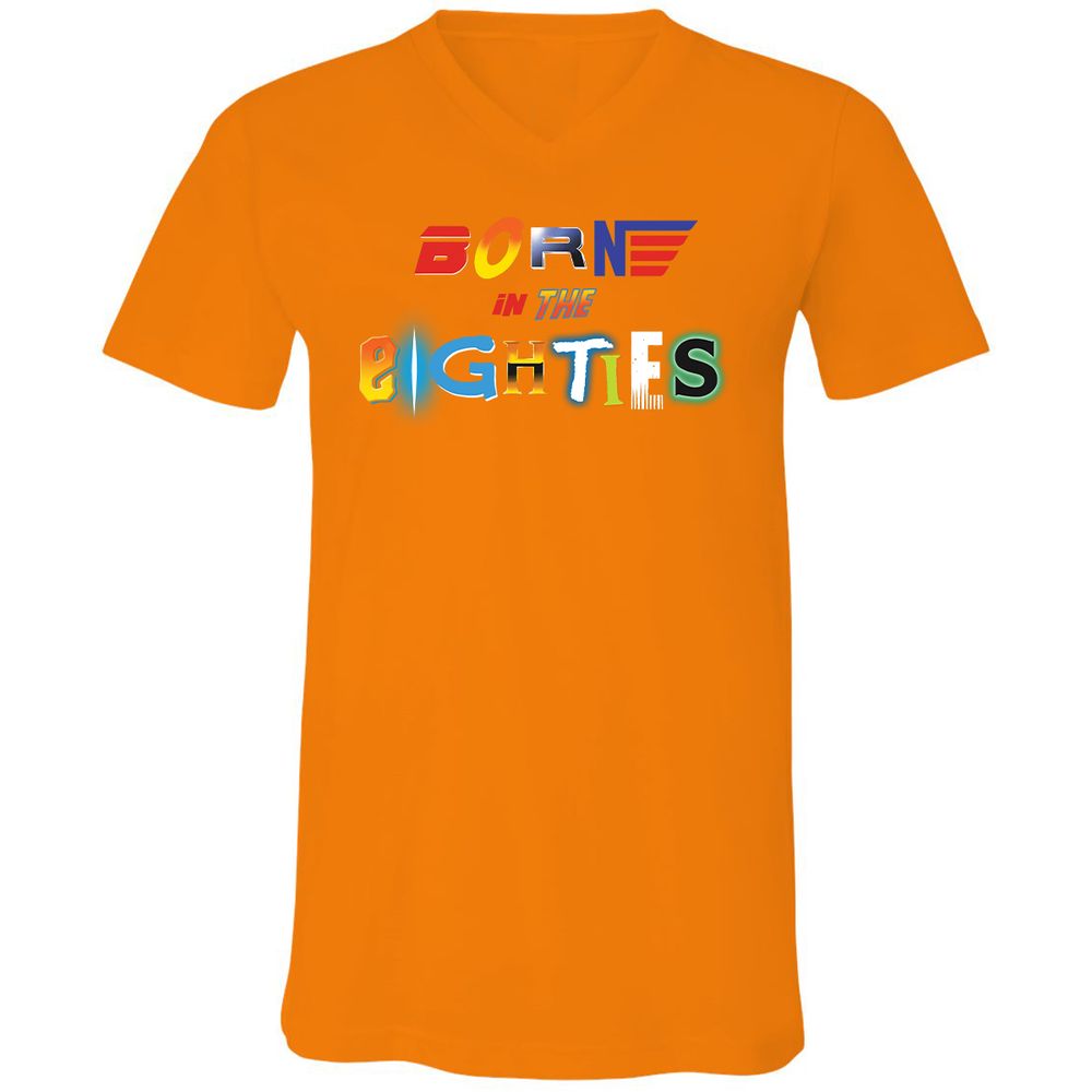 Unisex V-Neck T-Shirt - 92PDAUDL - Orange - 11
