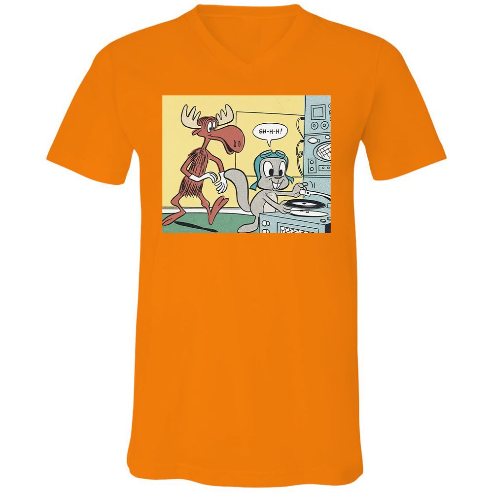 Unisex V-Neck T-Shirt - WCEEEAD6 - Orange - 11
