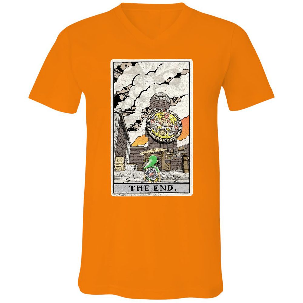 Unisex V-Neck T-Shirt - VERU62MJ - Orange - 11