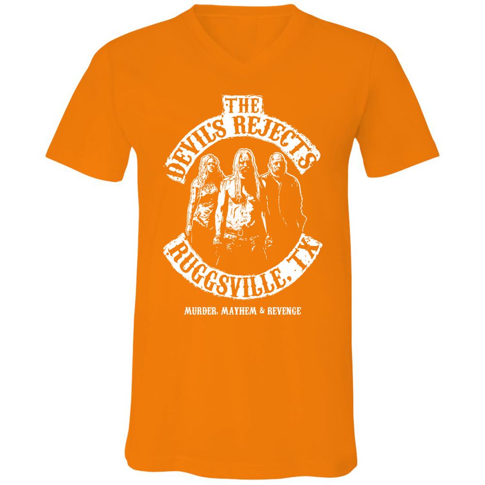 Unisex V-Neck T-Shirt - EX4TWWRT - Orange - 11