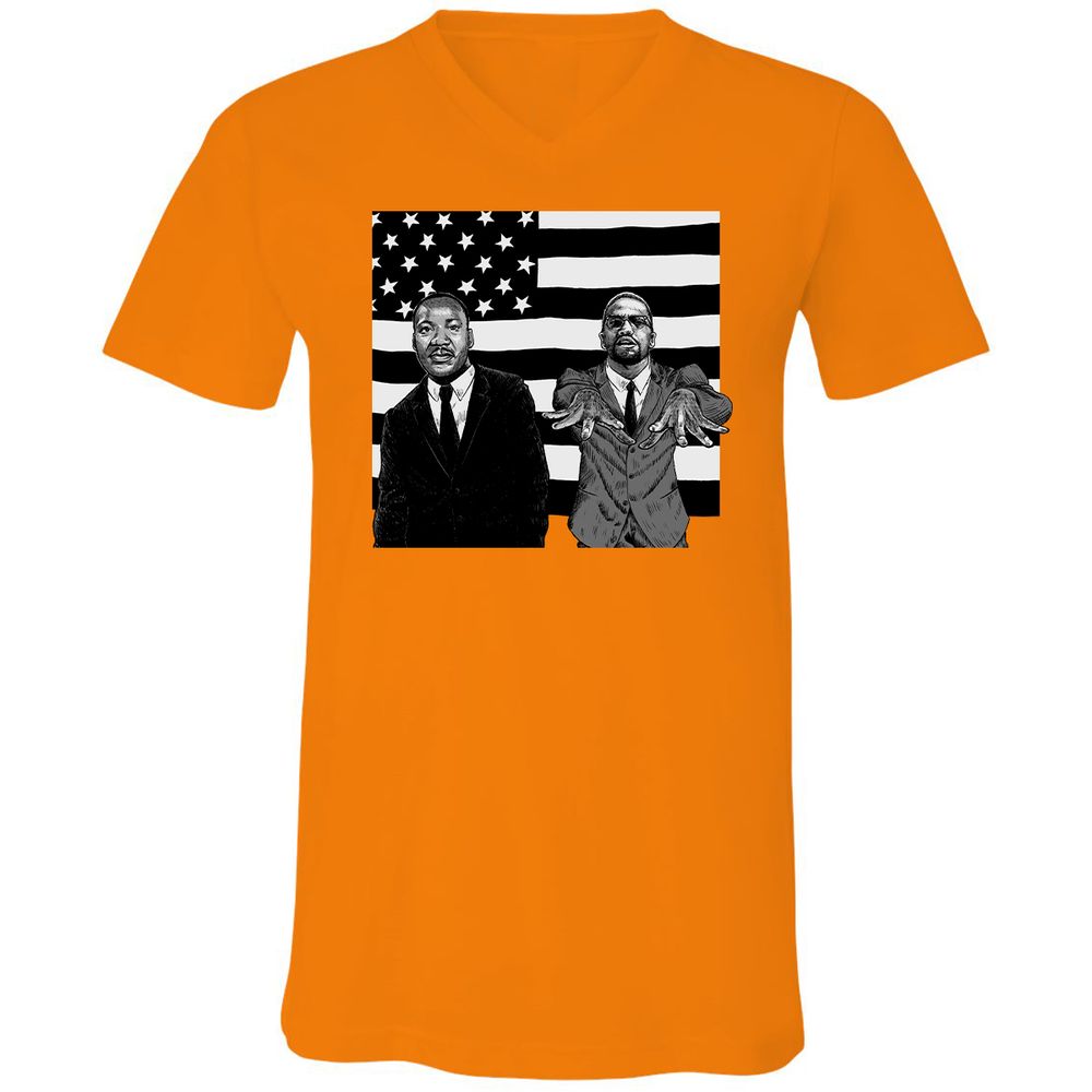 Unisex V-Neck T-Shirt - AVUN24JG - Orange - 11