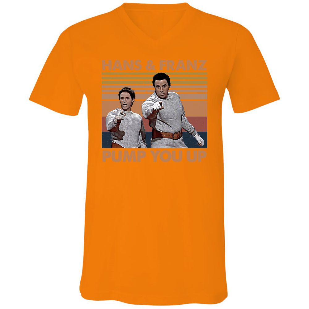 Unisex V-Neck T-Shirt - 481CAH6Q - Orange - 11