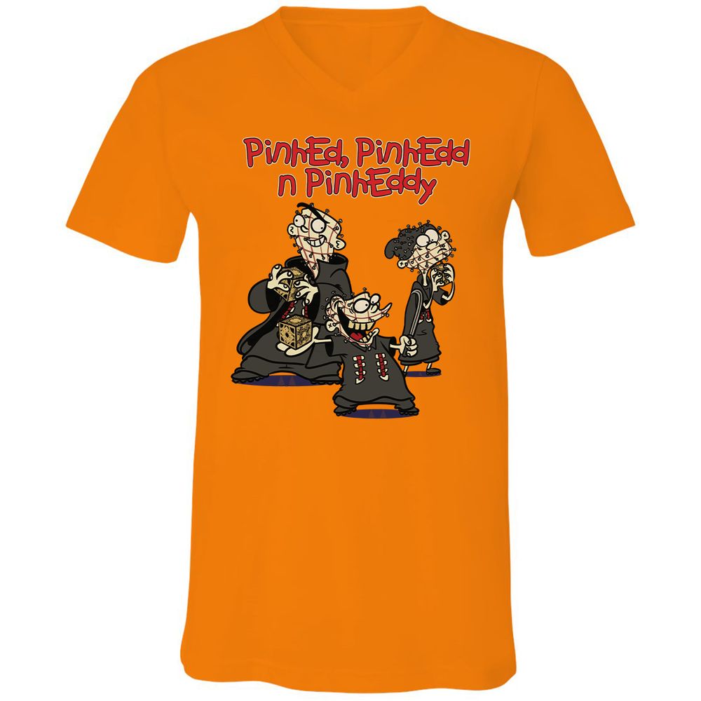 Unisex V-Neck T-Shirt - GQH7D6PE - Orange - 11