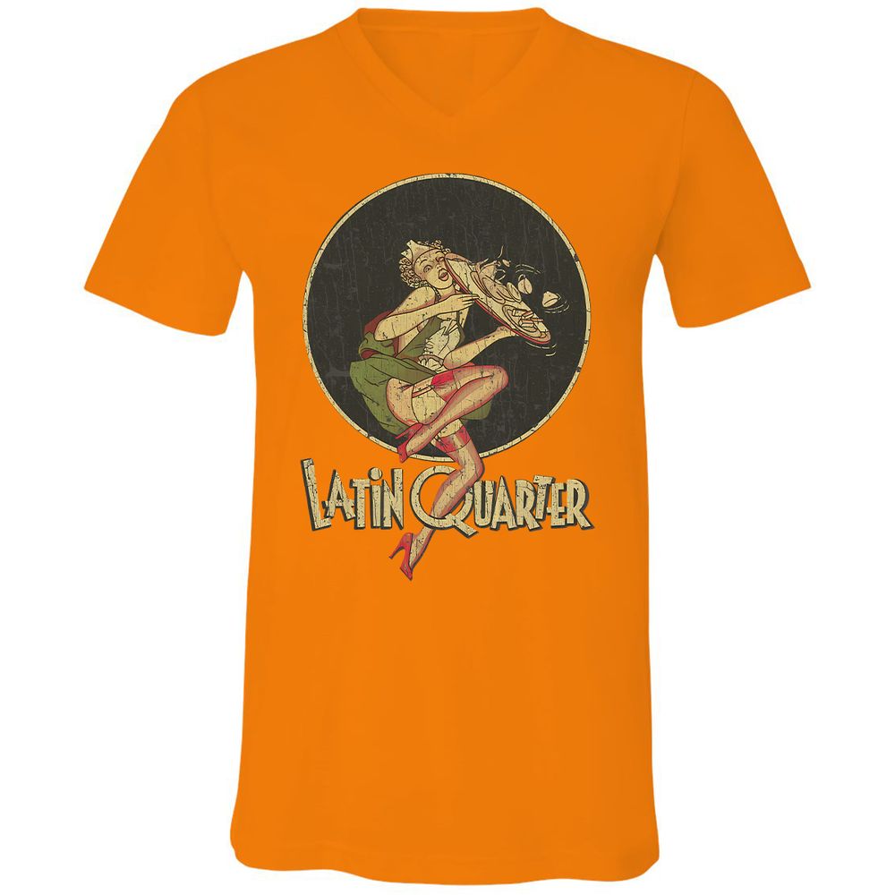 Unisex V-Neck T-Shirt - 5RU775VE - Orange - 11