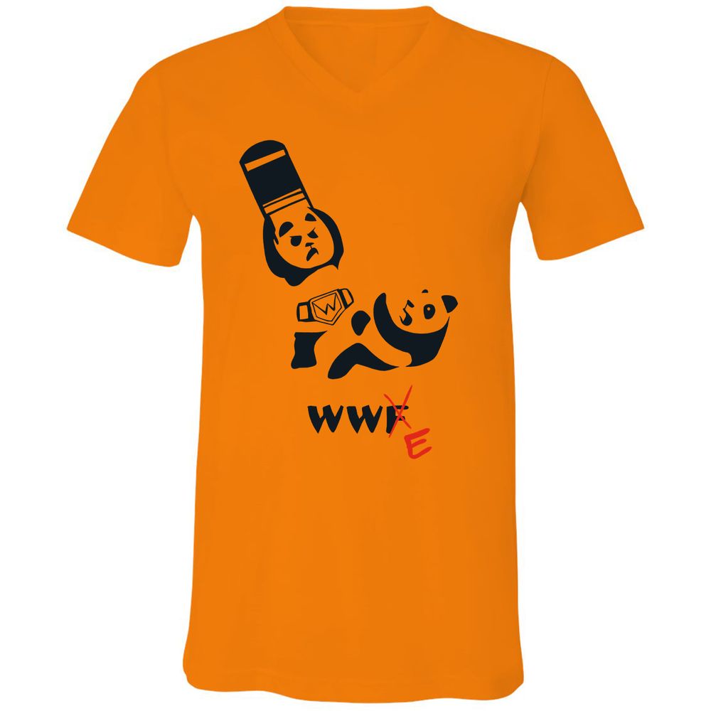 Unisex V-Neck T-Shirt - 8RTZP3EV - Orange - 11