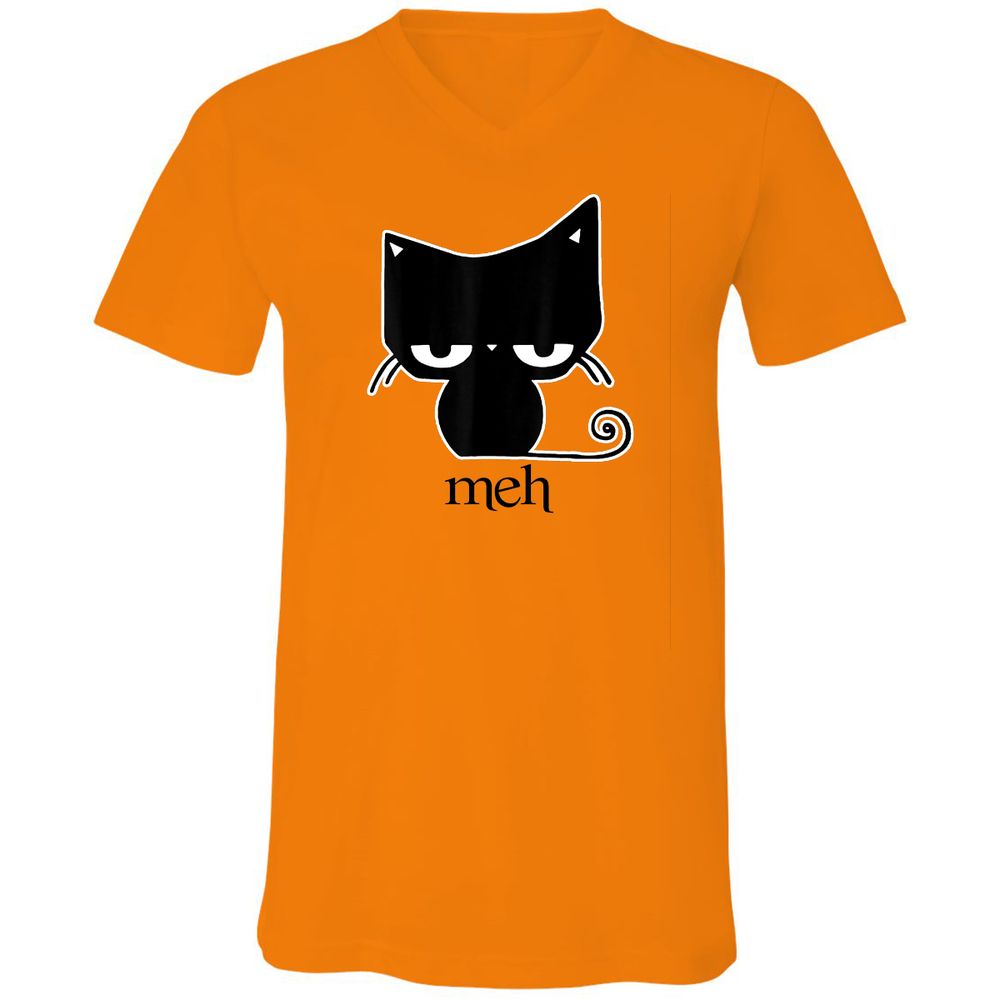 Unisex V-Neck T-Shirt - 45XLSN3Y - Orange - 11