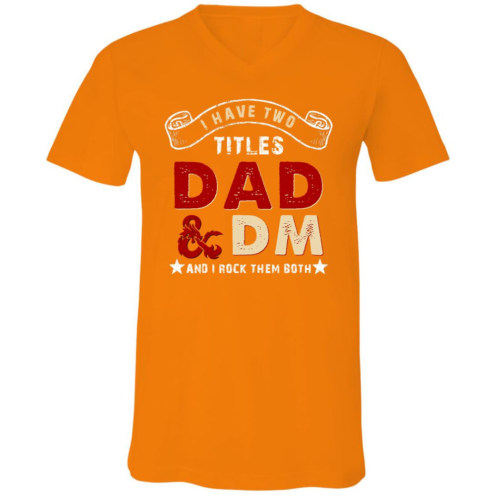 Unisex V-Neck T-Shirt - KHSN5LDP - Orange - 11