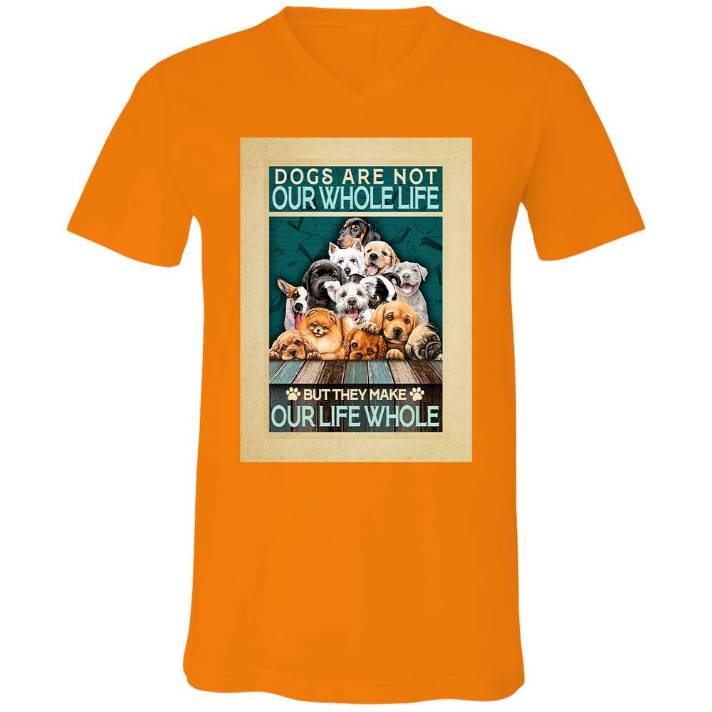 Unisex V-Neck T-Shirt - 33P9UBH8 - Orange - 11